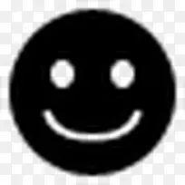 笑脸简单的黑色iphonemini图标
