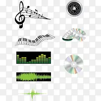 音乐图标logo矢量