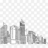 简约风格楼房简笔画