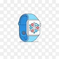 蓝色智能手表插图