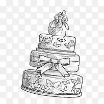 矢量蛋糕婚礼