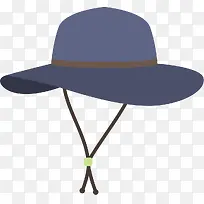 蓝色旅游帽