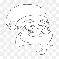 圣诞老人头像简笔画