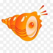 橘色卡通海螺