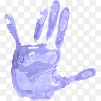 紫色油漆手掌