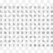 灰色数码小图标矢量素材