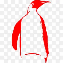 红色的企鹅免抠素材