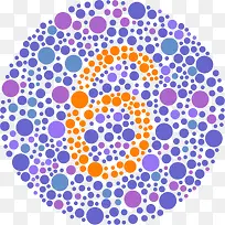 紫色视力色盲检测图