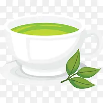 夏季绿色茶叶茶杯