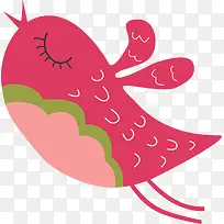 象征爱情的粉色小鸟
