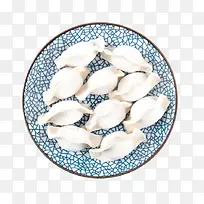 一盘饺子食物摄影图