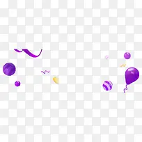 紫色漂浮气球