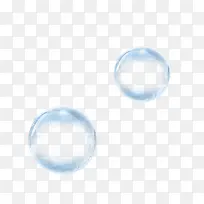 蓝色水珠水泡效果元素