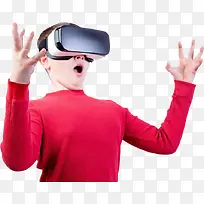 创意合成小孩体验VR技术效果