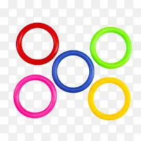 彩色的圆形套圈圈玩具配件图