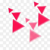 红色大中小正三角形数个