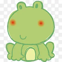 矢量绿色可爱青蛙