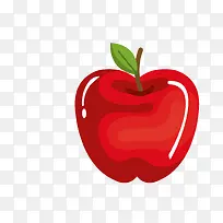 卡通手绘红色的苹果