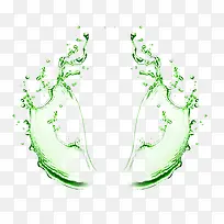 绿色清新液体效果元素