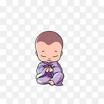 打坐的小和尚