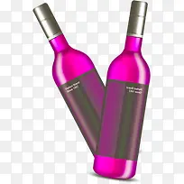 紫色创意设计酒瓶