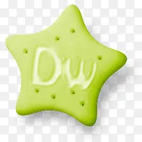 绿色五角星饼干