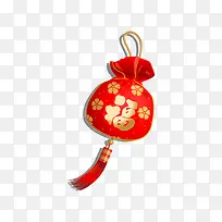 中国风红色新年福袋