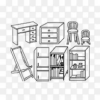 家具简笔画