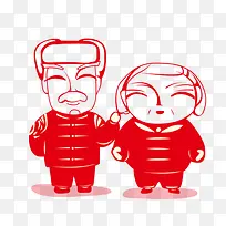 创意合成效果慈祥的老爷爷老奶奶