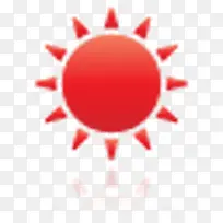 天气太阳超级单红图标