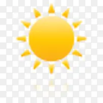 天气太阳超级单黄图标