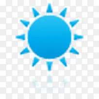 天气太阳超级单蓝图标