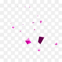 紫色不规则方块漂浮素材