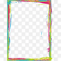 矢量彩色喷墨边框