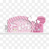 矢量粉色城堡