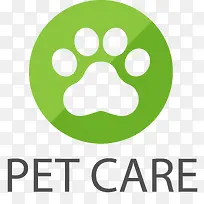 绿色创意动物诊所logo图