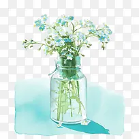 卡通玻璃花瓶花朵