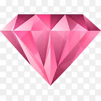 矢量手绘粉色钻石
