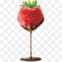 矢量图巧克力大草莓