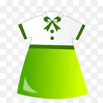 绿色儿童裙子素材