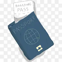 旅游护照本飞机票
