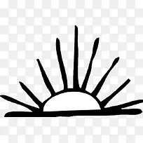 矢量创意设计太阳日出图标