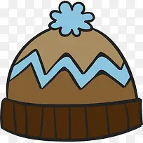 冬季棕色卡通帽子