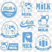 牛奶英文字母标志图标