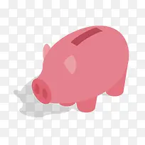 粉色卡通小猪存钱罐