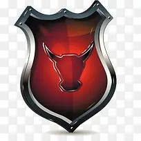 免抠渐变公牛logo