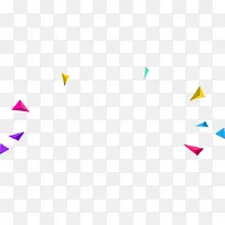活动卡通立体多种颜色三角形