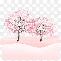 唯美粉色桃花大树