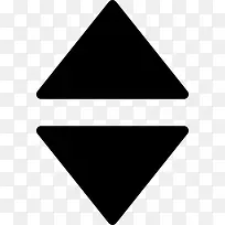 箭头向上和向下填充三角形图标