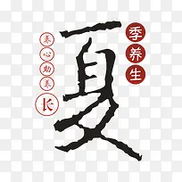 夏季中医养生艺术字